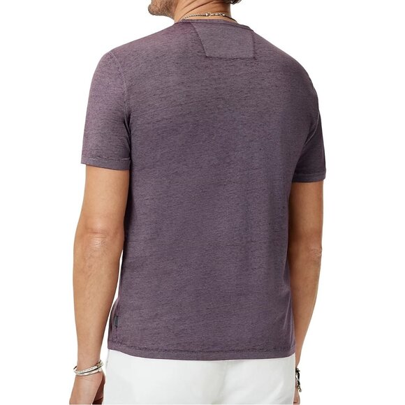 John Varvatos Men's Short Sleeve Bond Burnout Pocket Crew T- Shirt Dry Lavender - Picture 3 of 7
